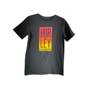 Hurley Boys Bright Print Design Light Gray Short Sleeve Tee